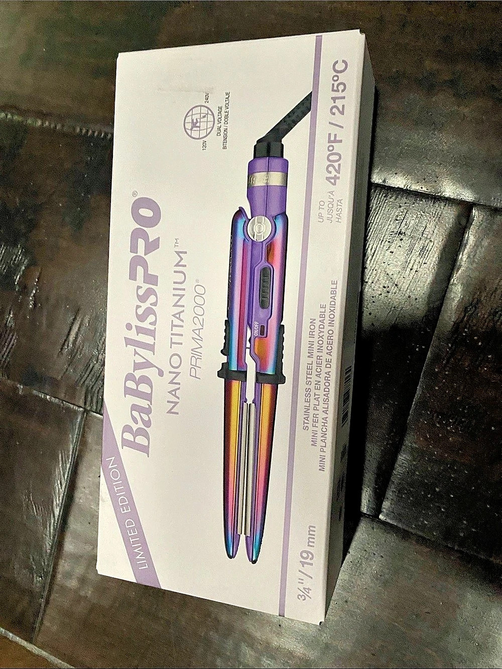 BaBylissPRO Nano Titanium Prima 3000 Hair Styling Tool Purple Multicolor NWT